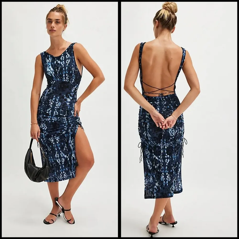 EUC Free People Take Me Away Midi Dress in Night Combo - Picture 14 of 15